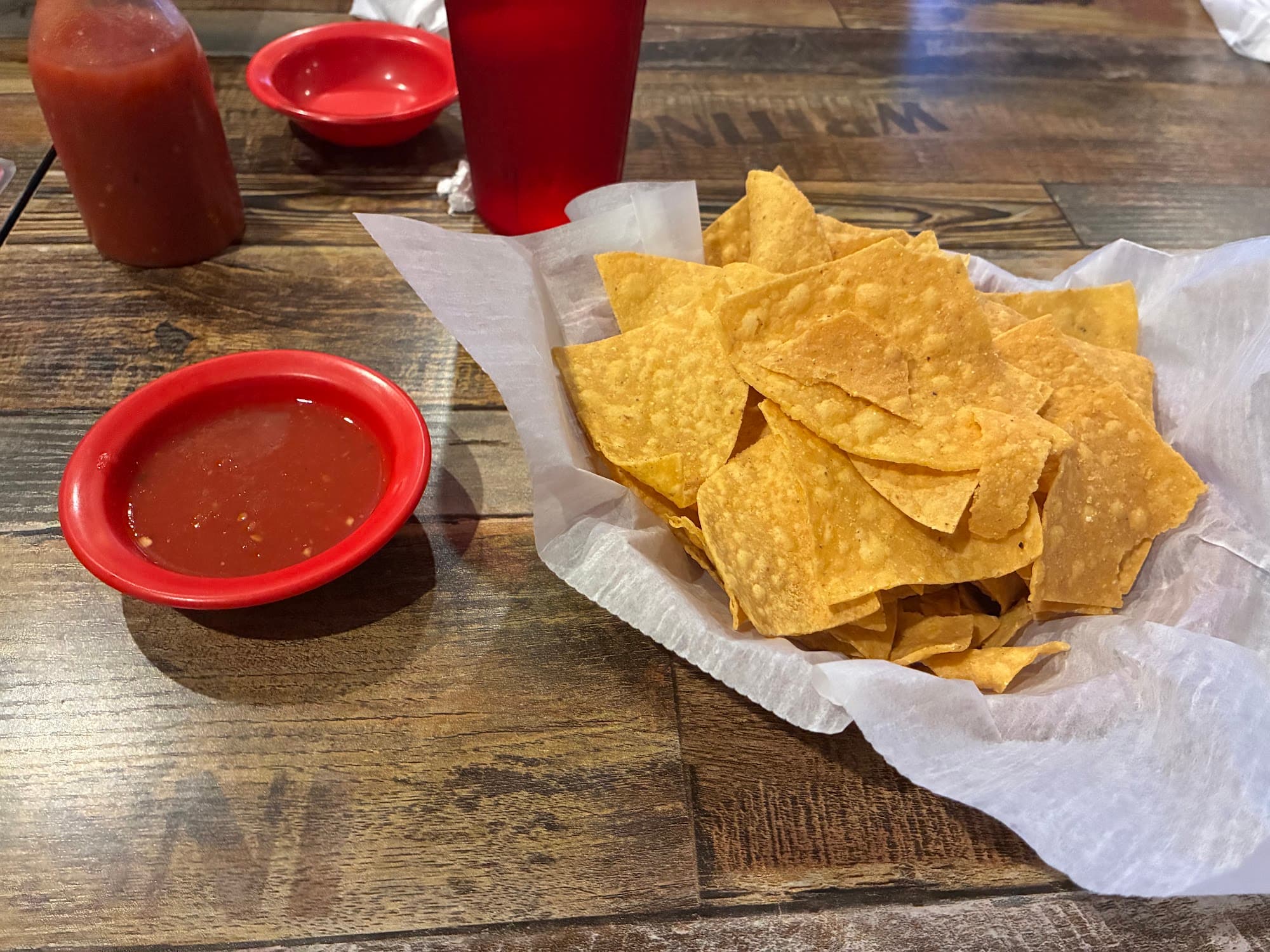 Chips & Red Salsa Basket