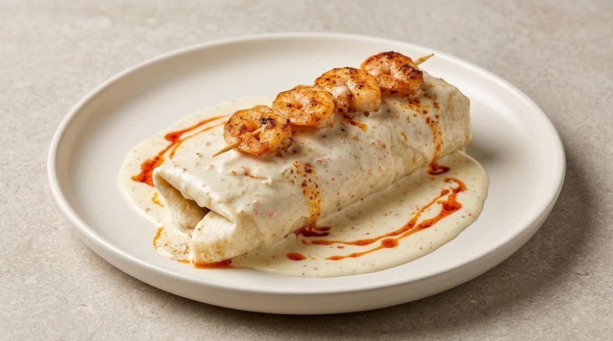 Signature Shrimp & Queso Burrito